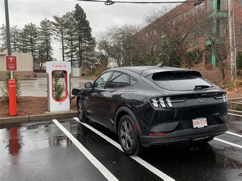 mustang mach e tesla charger